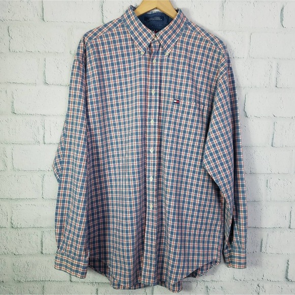 Tommy Hilfiger Other - Tommy Hilfiger Mens Plaid Button Down Shirt Size XL